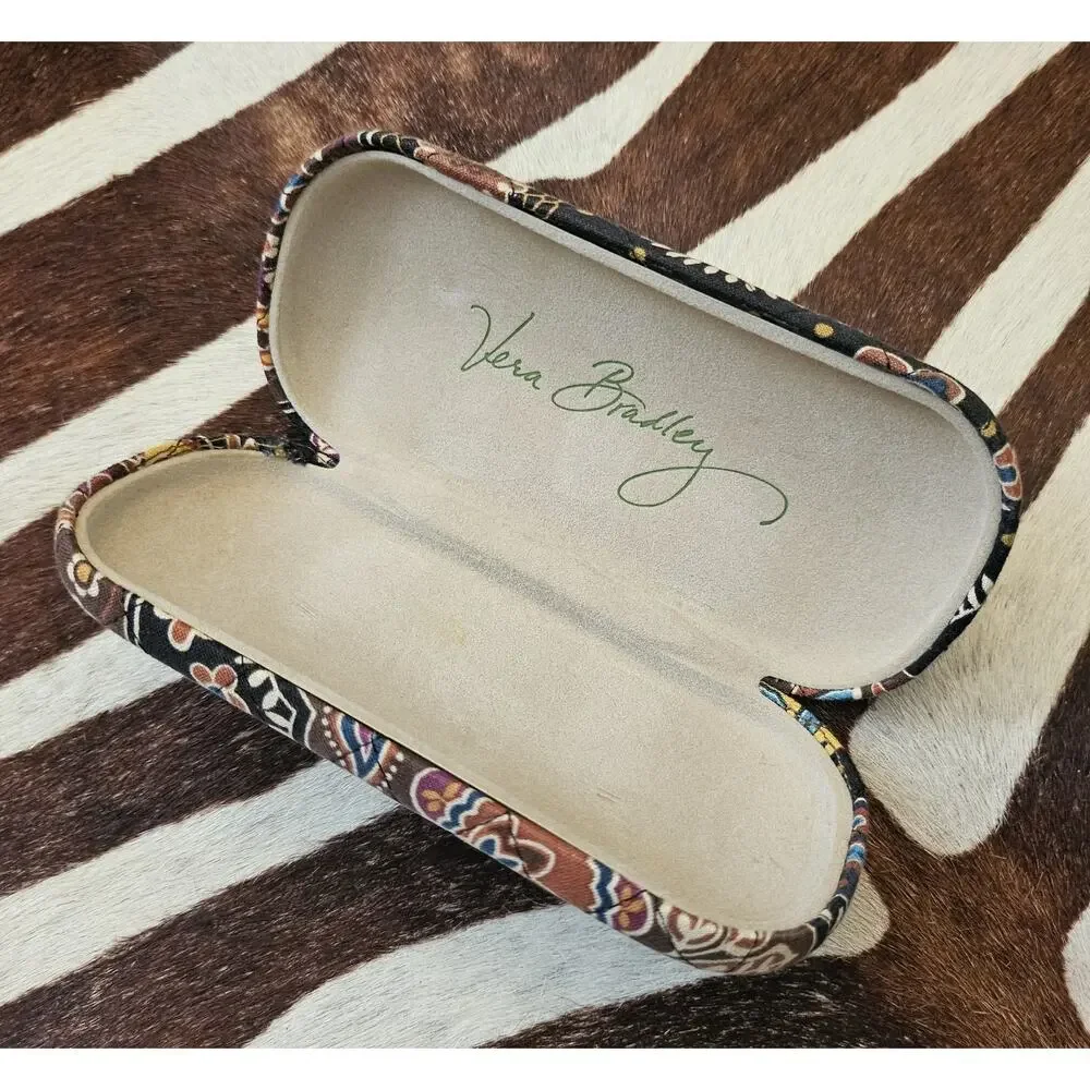 Vera Bradley Quilted Glasses Case. Multicolored Paisley Print Kensington Retired